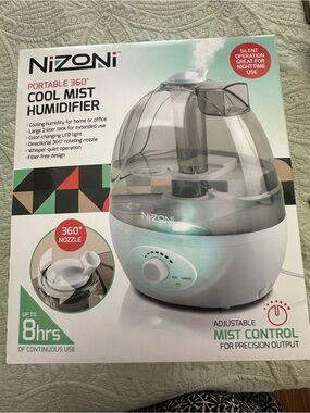 NiZONi Portable 360° Cool Mist Humidifier -
